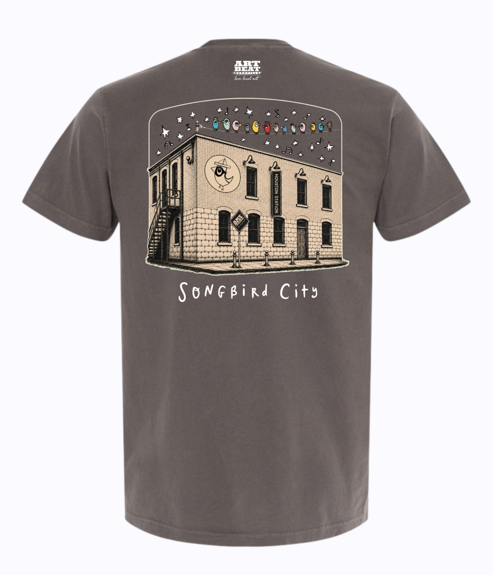 Pre-Orders for Songbird City by Aaron Grayum T-Shirt - Wedgewood-Houston