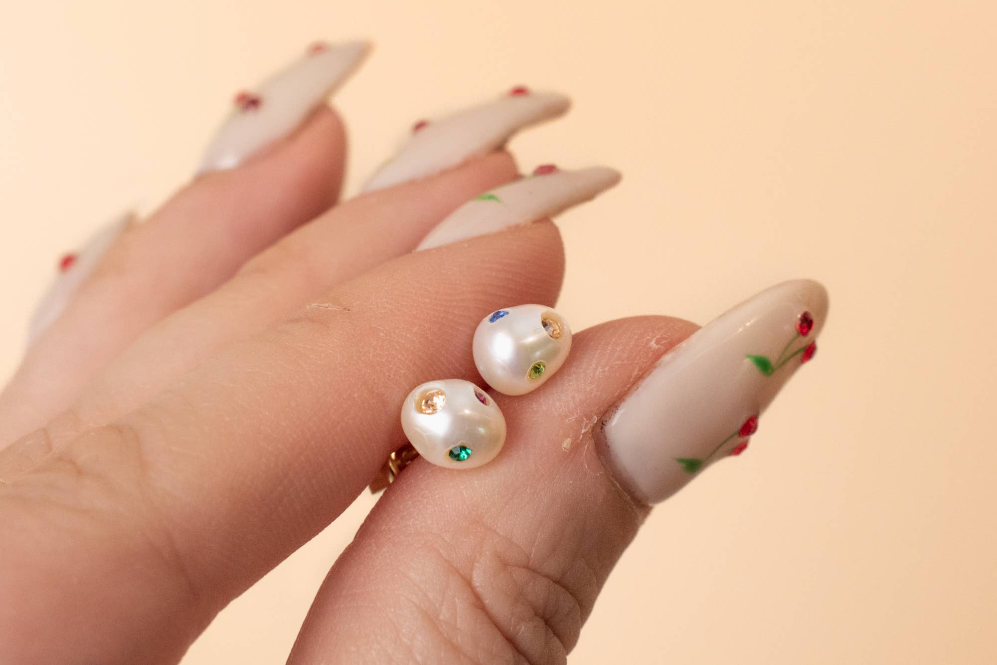 The Aura Studs: Rainbow Gemstone Earrings - Jewelry