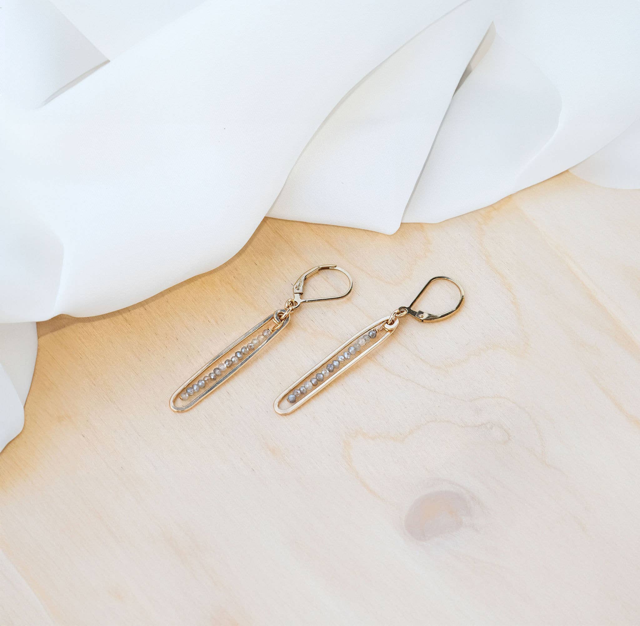 Lyric | Gold Filled Handmade Drop Earrings | Labradorite