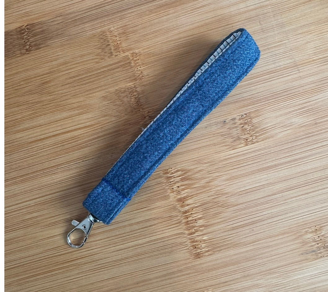6’ Fabric Wrist Straps by Sally Hodges - Denim - Wrist Keychains