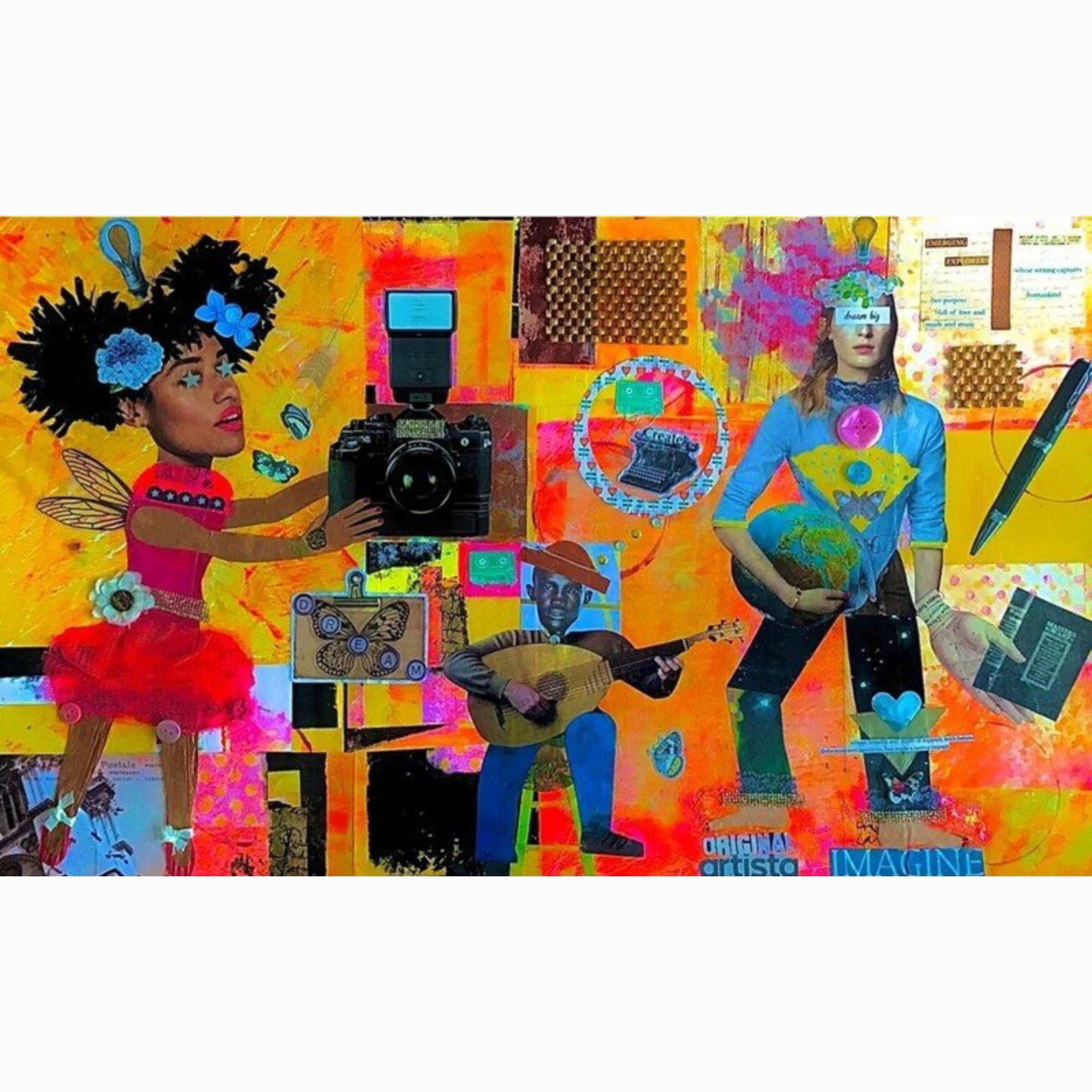 Creatively Spirited 14’’ x 23’’ framed to 17’’ x 25’’ - Original Art