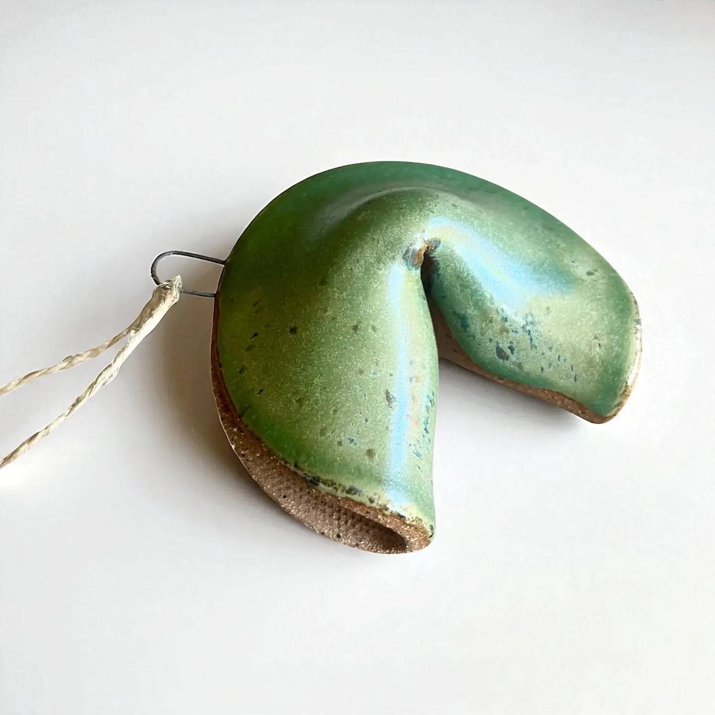 Ceramic Fortune Cookie Ornament