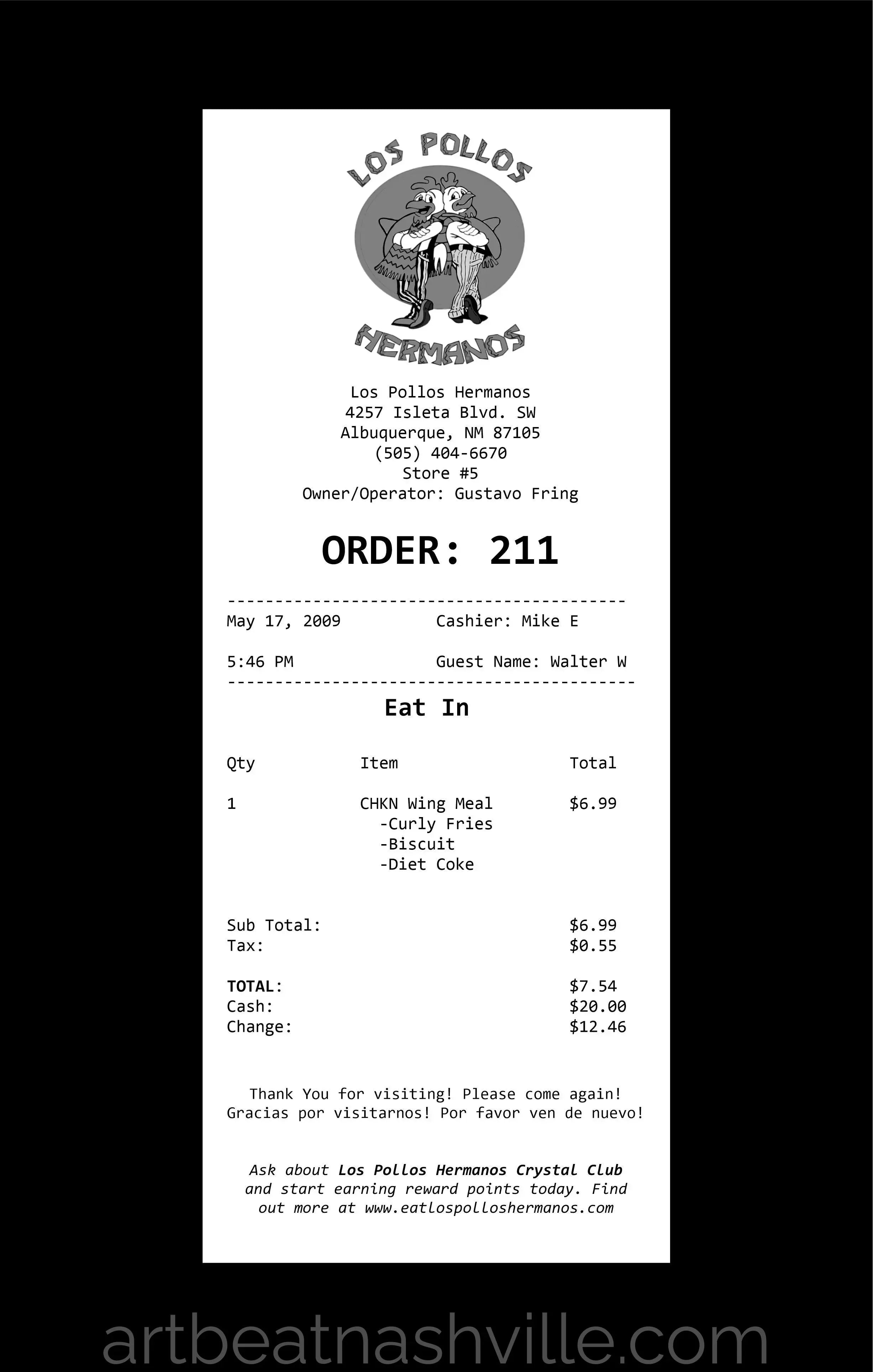 Breaking Bad (Receipt Series)