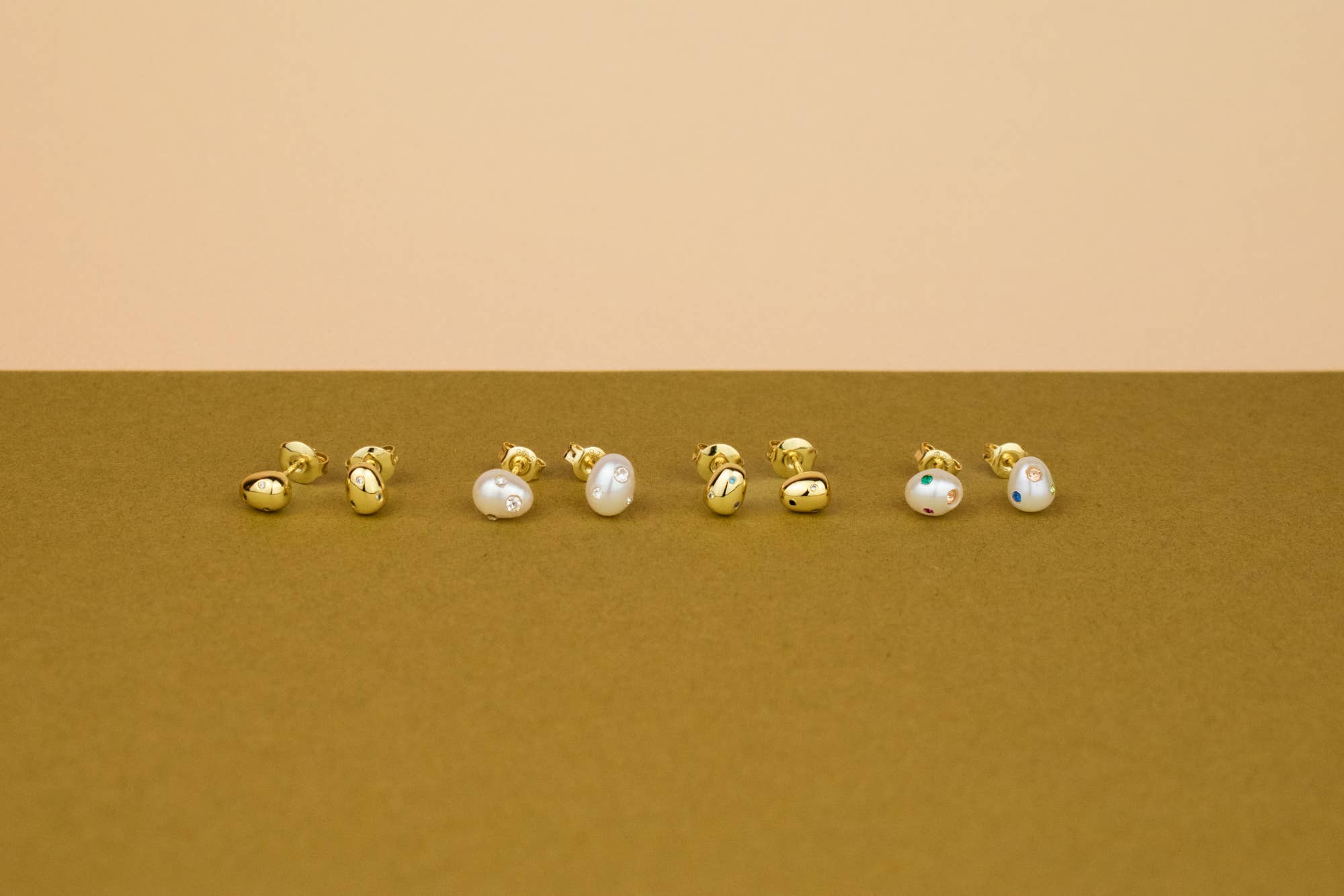 The Aura Studs: Rainbow Gemstone Earrings - Jewelry