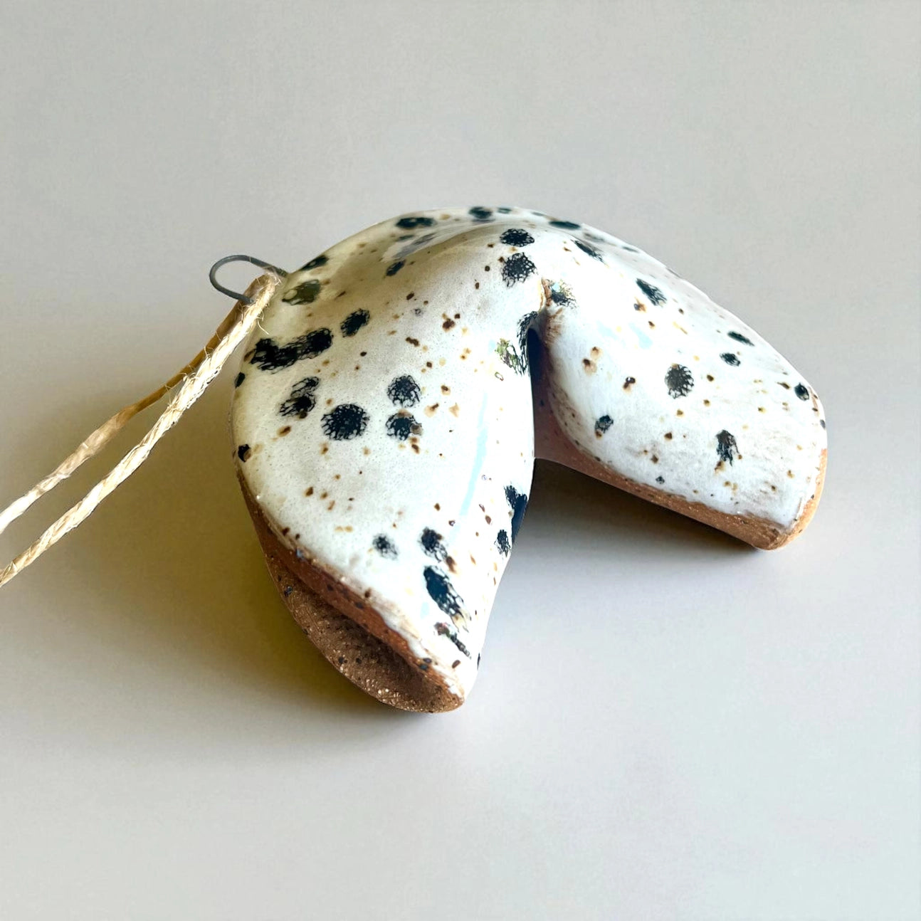 Ceramic Fortune Cookie Ornament